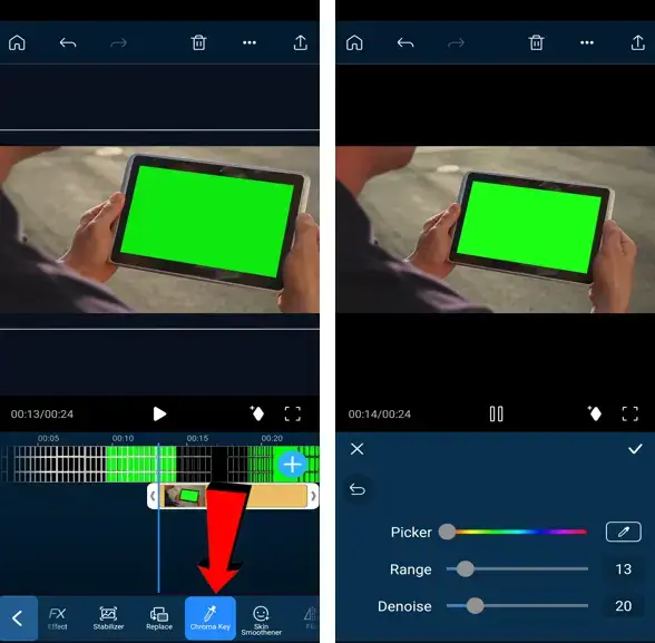 apply chroma key. image